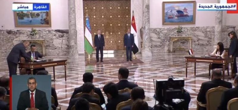 السيسي يكشف تفاصيل المباحثات المشتركة مع رئيس أوزبكستان.. «فيديو»