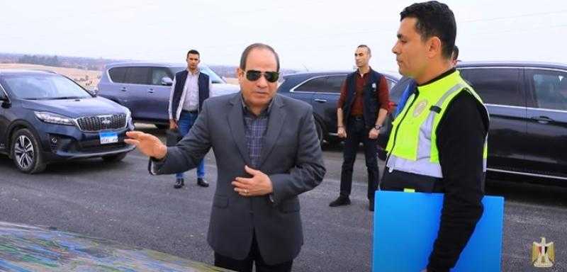الرئيس السيسي: شبكة الطرق الجديدة تخفض استهلاك الوقت والوقود «فيديو»