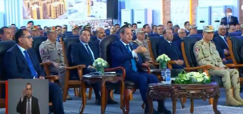 السيسي: «المصريون عندهم وعي واستحملوا معانا ظروف صعبة وأسعار غالية»
