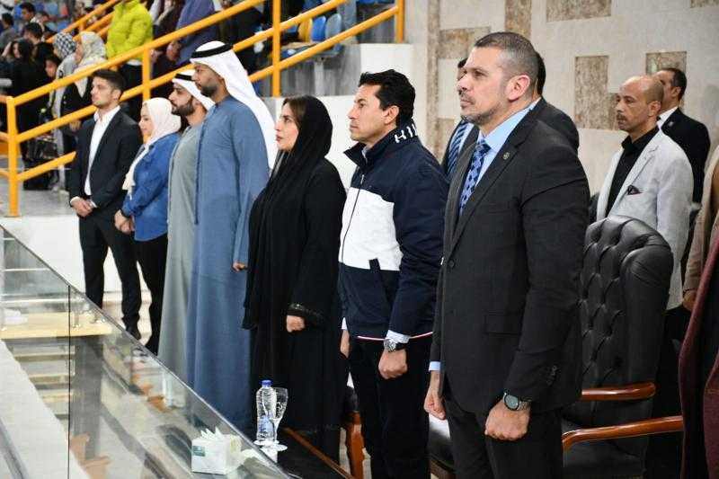 وزير الرياضة وسفيرة الإمارات يفتتحان بطولة محترفي الجوجيتسو بالمدينة الرياضية بالعاصمة الإدارية