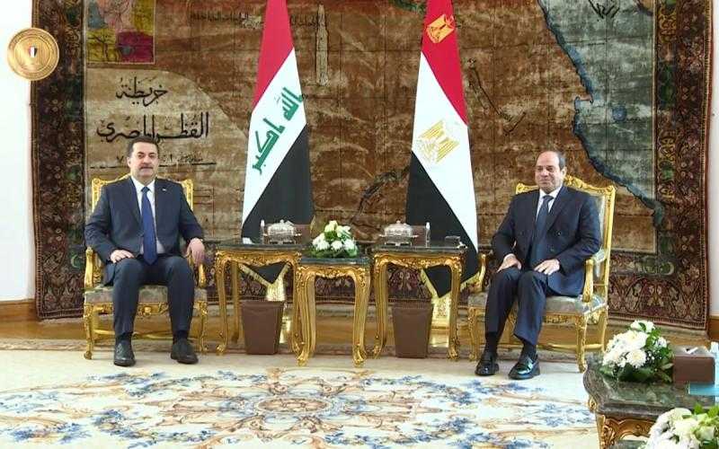 شاهد .. تفاصيل لقاء السيسي برئيس الحكومة العراقية