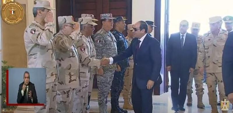 السيسي يصل مقر انعقاد الندوة التثقيفية للقوات المسلحة