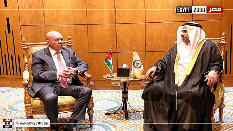 رئيس البرلمان العربي مع رئيس مجلس الأعيان الأردني 