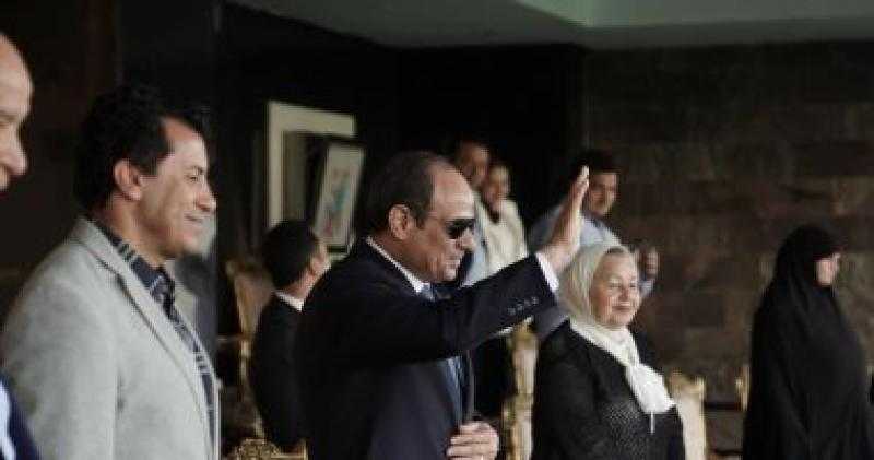 شاهد.. لحظة وصول الرئيس السيسي ملعب نهائي بطولة «كابيتانو مصر»