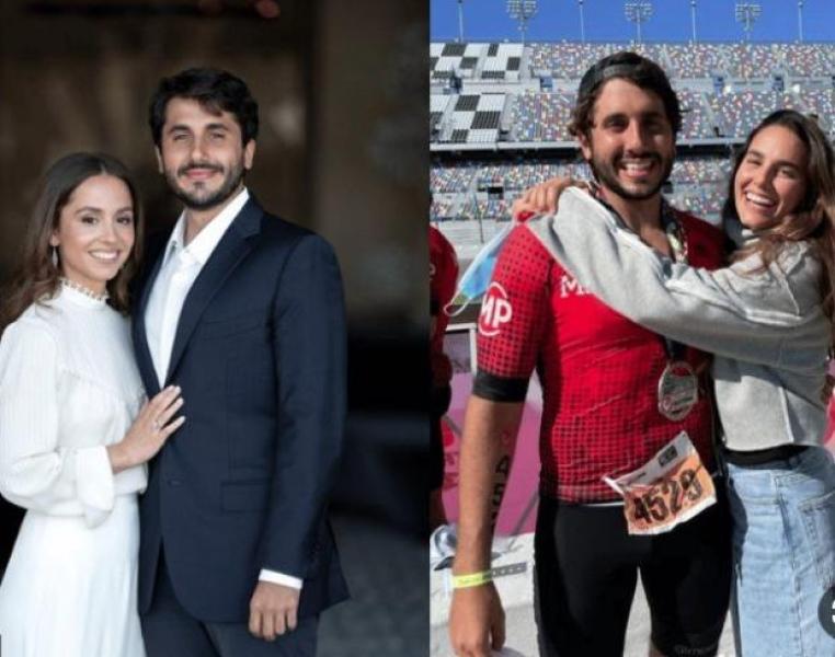 الأميرة إيمان ابنة ملك الأردن وزوجها