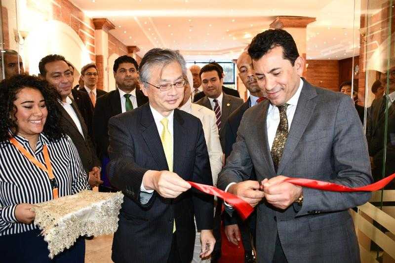 وزير الرياضة والسفير الياباني يفتتحان ملتقى توظيف مصر للفتيات