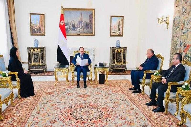 «السيسي» يتسلم رسالة خطية من نظيره الإماراتي لدعوته بالمشاركة بكوب 28