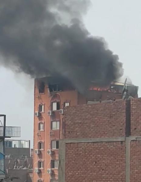 حريق هائل في كنيسة العذراء والأنبا إبرام بالزاوية الحمراء