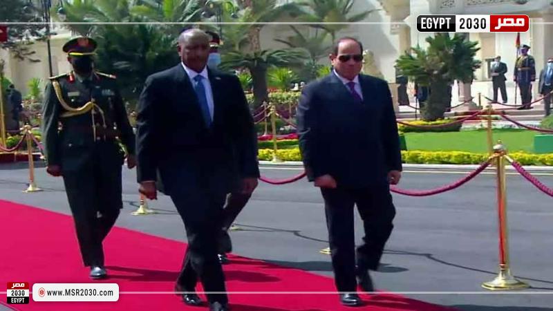 الرئيس السيسي ونظيره السوداني 