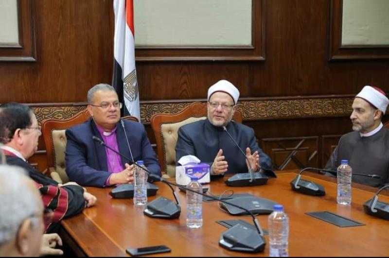 مفتي الجمهورية يستقبل وفدًا رفيع المستوى من رئاسة الطائفة الإنجيلية