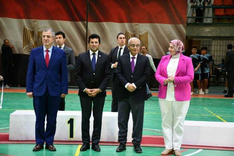 وزيرا الرياضة والتعليم يشهدان حفل ختام الدورة الرمضانية بالصالة الدولية لاتحاد الشرطة الرياضي