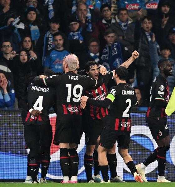 الشوط الأول.. ميلان يتقدم على نابولي في أبطال أوروبا