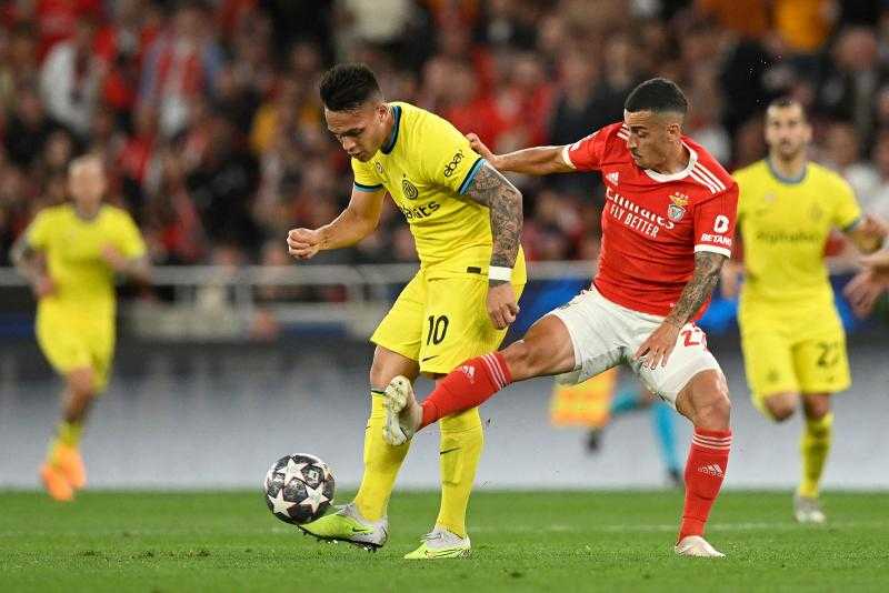 موعد مباراة إنتر ميلان وبنفيكا في دوري أبطال أوروبا والقنوات الناقلة