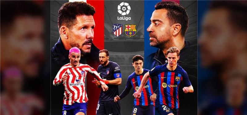 بث مباشر مباراة برشلونة وأتلتيكو مدريد