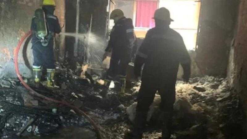 إصابة سيدة في حريق شقة سكنية بأسيوط