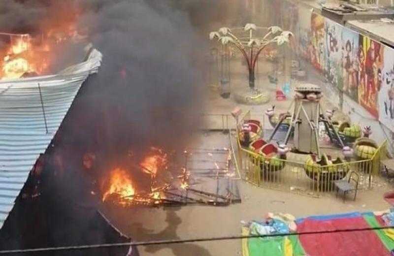 السيطرة على حريق داخل ملاهي بالعبور دون خسائر  في الأرواح