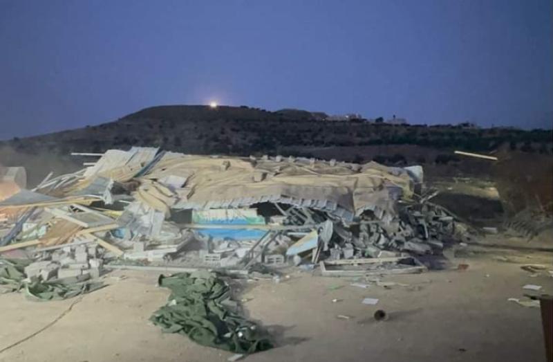 هدم مدرسة فلسطينية 