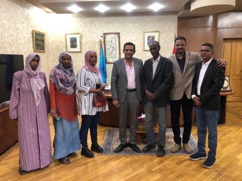 خالد البلشي ووفد صحفيين من السودان 