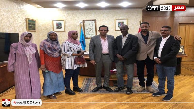 خالد البلشي ووفد صحفيين من السودان 
