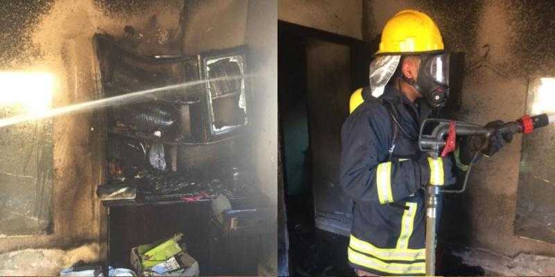 إصابة فتاة في حريق سكن طالبات بأكتوبر