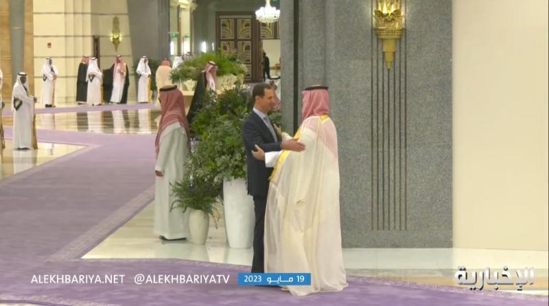 ولي العهد السعودي والرئيس السوري بشار الأسد 
