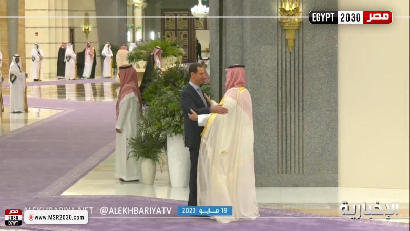 ولي العهد السعودي والرئيس السوري بشار الأسد 