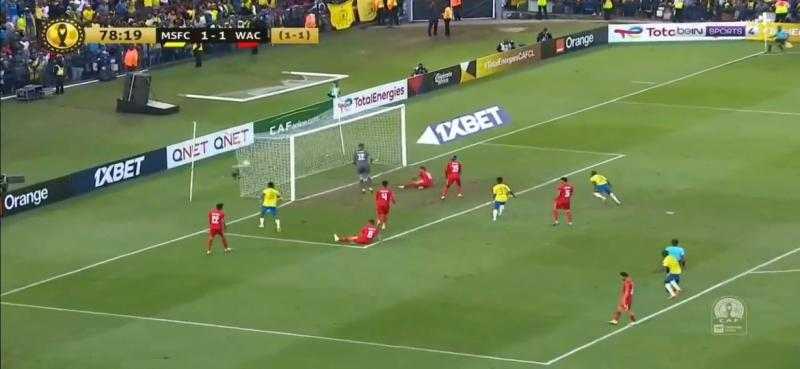 شالوليلي يسجل الهدف الثاني لصن داونز.. والوداد يرد سريعًا بالتعادل