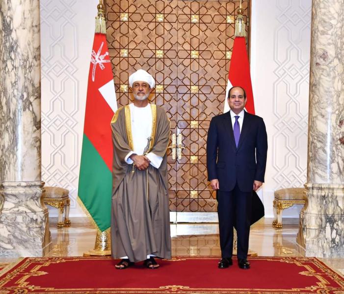 الرئيس السيسي والسلطان هيثم بن طارق 