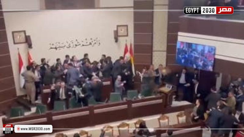 شاجرة بالأيدي في برلمان إقليم كردستان
