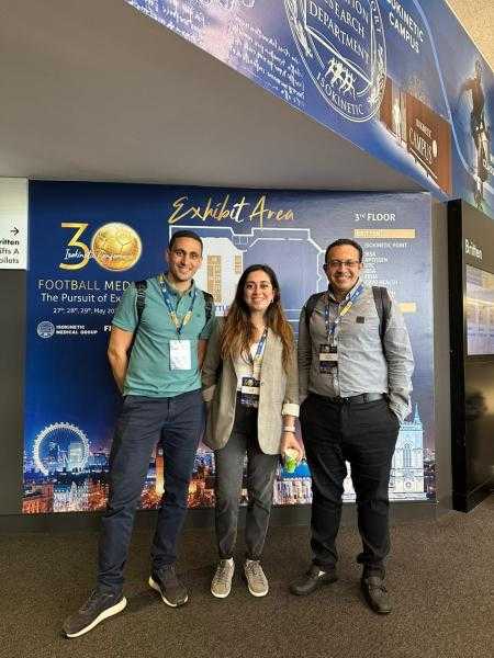 محمد أبو العلا يشارك في أكبر مؤتمر للطب الرياضي في لندن