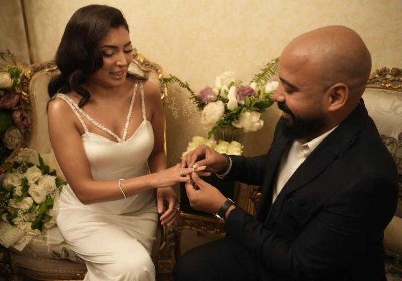 وسط أجواء عائلية.. شاهد صور حفل خطوبة المؤلف هاني سرحان والفنانة بسمة داود