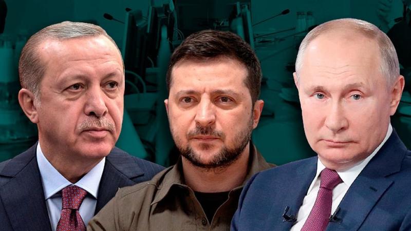 بوتين وزيلنسكي وأردوغان