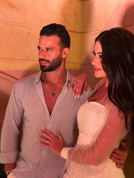 أول صورة من عقد قران الفنانة ميرنا نور الدين