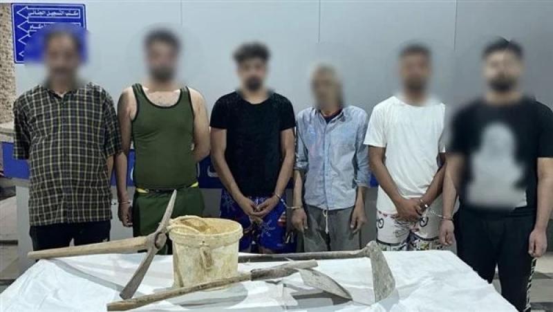 القبض على 6 أشخاص لتنقيبهم عن الآثار في البساتين