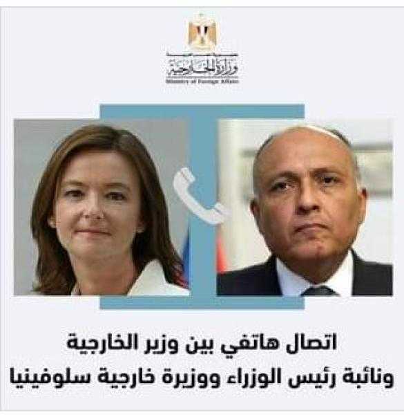 وزير الخارجية ونظيرته السلوفانية يبحثان أطر التعاون الثنائي