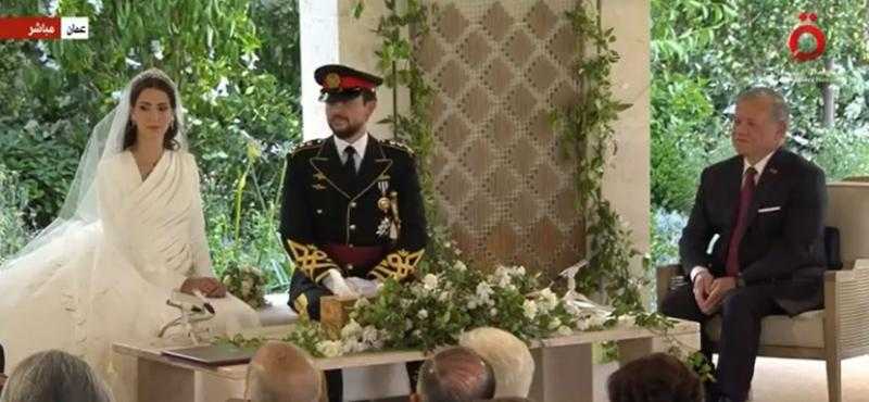 بـ«كلمات مؤثرة».. شاهد| خطبة عقد قران ولي العهد الأردني