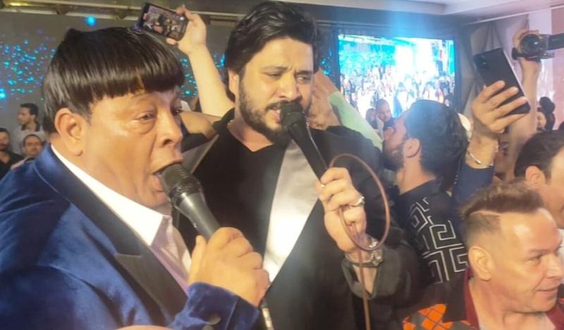 مصطفى قمر وعبد الباسط حمودة في حفل زفاف نجل أحمد شيبة