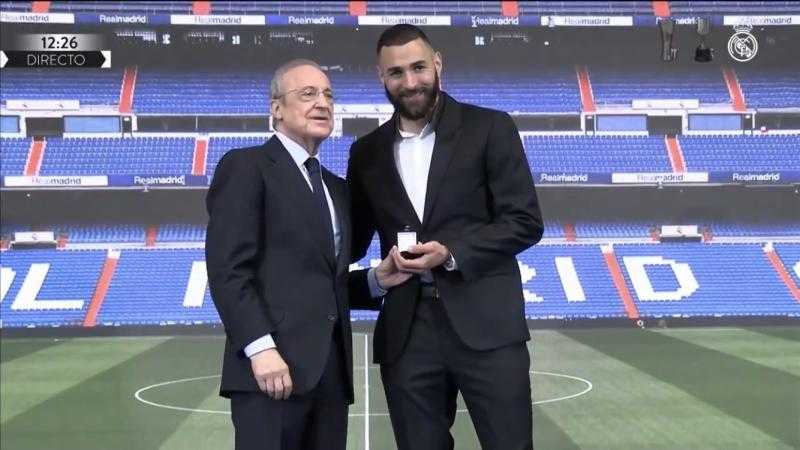 أحد أعظم أساطيرنا.. رئيس ريال مدريد يودع بنزيما برسالة مؤثرة