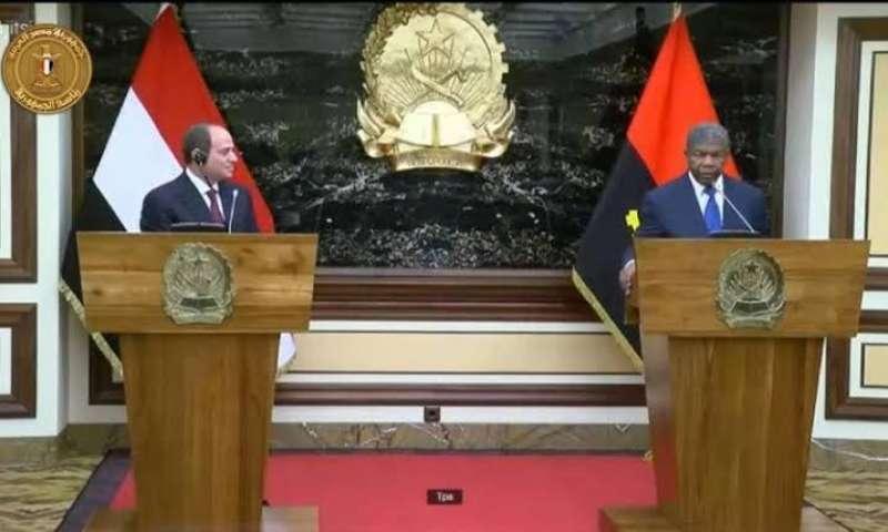 الرئيس السيسي و الرئيس الانجولي