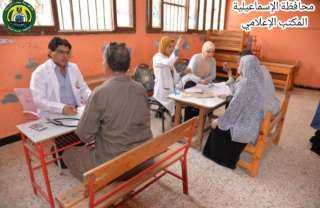 إقبال كبير من مواطني قرية الحجاز بالإسماعيلية على قافلة جامعة الأزهر الطبية