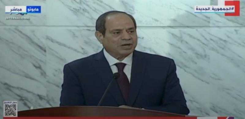 الرئيس السيسي: مصر مستعدة لتبادل الخبرات وتدريب الأشقاء في موزمبيق
