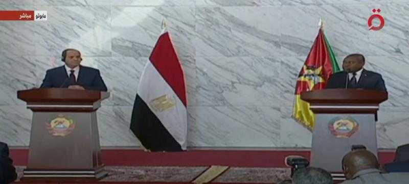 السيسي يوجه الدعوة لنظيره الموزمبيقي لزيارة مصر