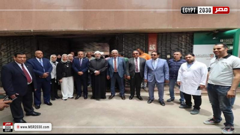 رئيس جامعة الأزهر خلال الافتتاح