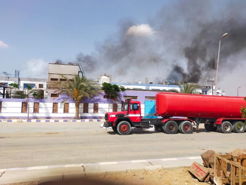 حريق مصنع أيس كريم 