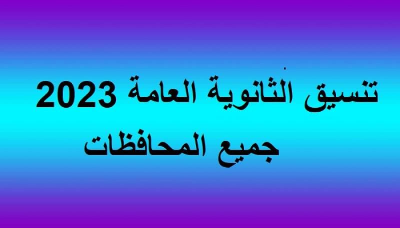 تنسيق الثانوية العامة 2023