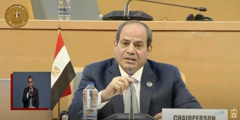 السيسي: حجم العمل الذي تم في مصر جاء بفضل تكاتف الشعب مع الدولة