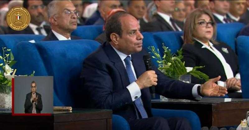 السيسي: اللي عايز يبني بلد ما بيخافش أبدا إلا من ربنا اللي هيحاسبه