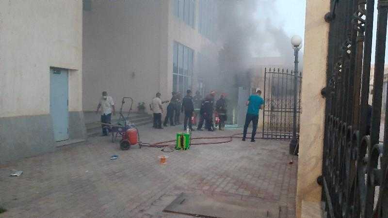 حريق بالمحول الكهربائي بالمركز الاستشكافي في السويس