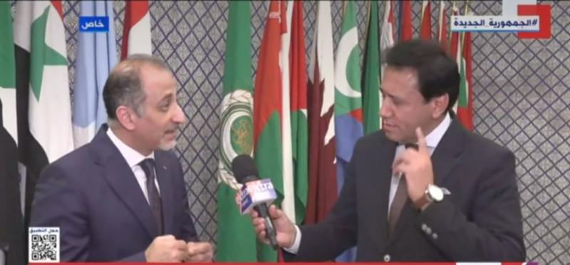 لقاء مع مندوب فلسطين بالجامعة العربية 