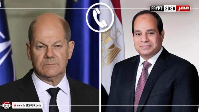 الرئيس السيسي والمستشار الألماني